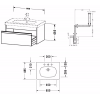 Купить DURAVIT KT006301818 KETHO 006301818 Тумба с Раковиной 85 см Комаплект Белый в Киеве vannaja.kiev.ua