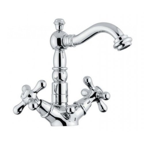 Смеситель для раковины EmmEvi Deco Old CR12615 двухвентельный хром Купить Смеситель для раковины EmmEvi Deco Old CR12615 двухвентельный хром в Киеве vannaja.kiev.ua