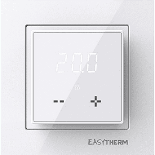Купити білий терморегулятор теплої підлоги Easytherm ET-30 Електромеханічний цифровий ET30 в Києві vannaja.kiev.ua