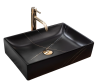 Купить Умывальник (раковина) REA INGA BLACK MARBLE MAT накладной черный матовый в Киеве vannaja.kiev.ua