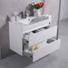 Купить Fancy Marble Тумба Borneo 900 с Умывальником Подвесная 90*46 см Цвет Белый в Киеве vannaja.kiev.ua