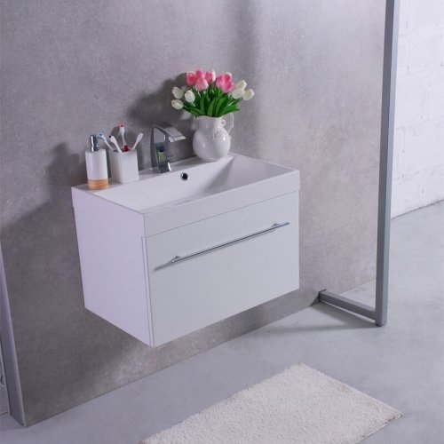 Купить Fancy Marble Corsica 70 Тумба с Умивальником Навесная Белая Буль-Буль ШН-700 в Киеве vannaja.kiev.ua