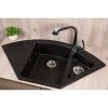 Купити Fancy Marble Europa 113060004 Кухонна мийка трапеція Чорна 1092х500х180 мм в Києві vannaja.kiev.ua