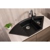 Купити Fancy Marble Europa 113060004 Кухонна мийка трапеція Чорна 1092х500х180 мм в Києві vannaja.kiev.ua