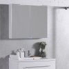 Купить Зеркальный шкаф FANCY MARBLE MC-10 (ШЗ-10) с подсветкой Цвет белый в Киеве vannaja.kiev.ua