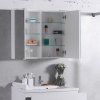 Купить Зеркальный шкаф FANCY MARBLE MC-10 (ШЗ-10) с подсветкой Цвет белый в Киеве vannaja.kiev.ua