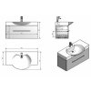 Купить Fancy Marble Sumatra 100 Тумба с Умывальником Буль-Буль Sumatra 980 * 545 мм ШН-980 Комплект   в Киеве vannaja.kiev.ua