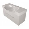 Купить Тумба с раковиной FANCY MARBLE Sumatra 1 Белая 980 (ШН-980 + 3410101) в Киеве vannaja.kiev.ua