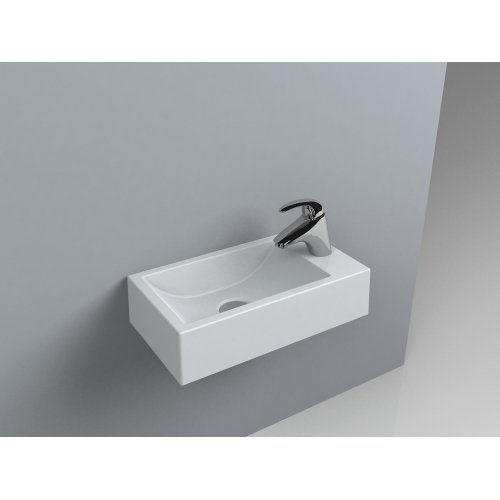 Умывальник из литого камня FARO 400 R/L Белая Матовая MIRAGGIO Купить Умывальник из литого камня FARO 400 R/L Белая Матовая MIRAGGIO в Киеве vannaja.kiev.ua
