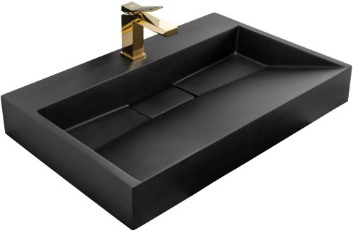 Умивальник (раковина) REA GOYA BLACK MAT 70 накладний - підвісний чорний матовий Купити Умивальник (раковина) REA GOYA BLACK MAT 70 накладний - підвісний чорний матовий в Києві vannaja.kiev.ua