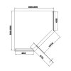 Купить Купить кабину в ванную DEVIT FEN0120B ART 90х90 см пятиугольная стекло прозрачное профиль черный матовый  в Киеве vannaja.kiev.ua