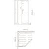 Купить Черная Гидромассажная кабина Devit FEN8913B SOUL Бокс паровий 1300х1300х2200 дверь правая 2 сидушки в Киеве vannaja.kiev.ua