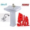 Купить FERRO RETRO XD2 + Devit Sheffield 1010133 Смеситель в Комплекте с раковиной в Киеве vannaja.kiev.ua