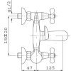 Купить Ferro Retro XD11 Двухвентильный Смеситель для Ванны с Ручным Душем Цвет Хром в Киеве vannaja.kiev.ua