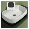 Купить Качественная Итальянская раковина Ceramica flaminia flag FG64L grafite настенный или настольный умывальник 64х44 см графито матовая в Киеве vannaja.kiev.ua