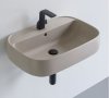 Купить Качественная Итальянская раковина Ceramica flaminia flag FG64L grafite настенный или настольный умывальник 64х44 см графито матовая в Киеве vannaja.kiev.ua