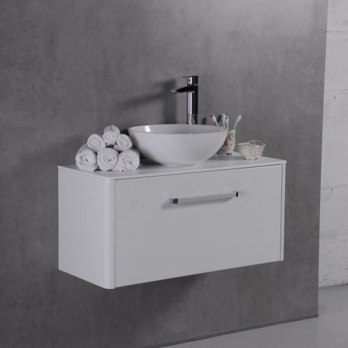Купить Умывальник 90 см с тумбой Fancy Marble Fiji 90 + Mona 420 + столешница Цвет Белый в Киеве vannaja.kiev.ua