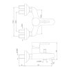 Купить Смеситель на ванну с подключением душика Jaquar FLR-CHR-5119 Florentine флорентин хром FLRCHR5119 в Киеве vannaja.kiev.ua