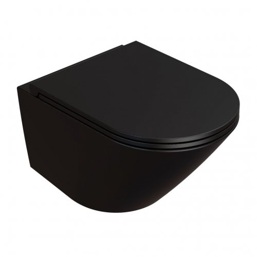 Купить унитазы черные подвесные матовые с сидением Globo Forty3 FOS07AR/FOR20AR 52 x 36 h33 см эксклюзивная сантехника в Киеве vannaja.kiev.ua