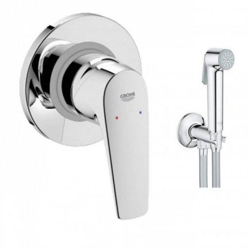 Купити Grohe 121646 Гігієнічний Душ Набір Прихованого Монтажу Bau Flow UA12164600 вбудований запірний вентиль на тримачі для душу в Києві vannaja.kiev.ua