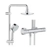 Купить Grohe 27922000 New Tempesta Cosmopolitan 27922 Душевая Система с Термостатом Кронштейн 39 см с Верхним душем O160 мм Цвет Хром в Киеве vannaja.kiev.ua