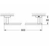 Купить GROHE ESSENTIALS CUBE 40509001 Полотенцедержатель к полотенецам 40509 в Киеве vannaja.kiev.ua