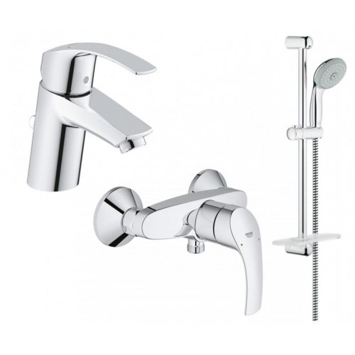 Набор смесителей 3 в 1 GROHE Eurosmart 123244S комплект для душа грое Купить Набор смесителей 3 в 1 GROHE Eurosmart 123244S комплект для душа грое в Киеве vannaja.kiev.ua