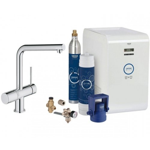 Купить Кухонный смеситель GROHE BLUE MINTA CHILLED AND SPARKLING 31347002 в Киеве vannaja.kiev.ua