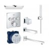 Купити Грое душова система з термостатом GROHE SMARTCONTROL 34506SC2 та виливом для ванн в Києві vannaja.kiev.ua