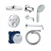 Купить Душевая система GROHE GROHTHERM SMARTCONTROL 34614SC2 с носиком в ванну термостатическая, хром в Киеве vannaja.kiev.ua