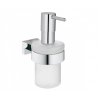 Купить Дозатор жидкого мыла с держателем GROHE 40756 ESSENTIALS CUBE 40756001 настенный в Киеве vannaja.kiev.ua