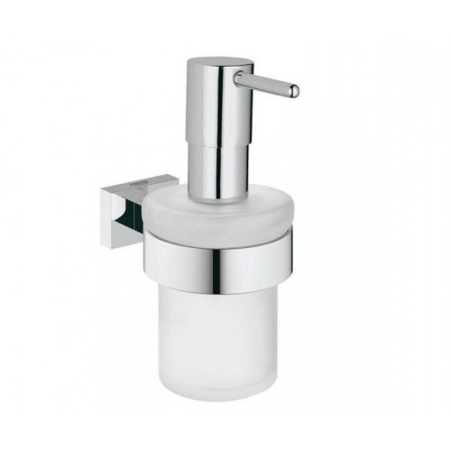 Купить Дозатор жидкого мыла с держателем GROHE 40756 ESSENTIALS CUBE 40756001 настенный в Киеве vannaja.kiev.ua