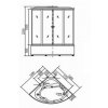 Купить GUCI-856 Apollo Душевые Боксы с Паром 148 x 148 Appollo в Киеве vannaja.kiev.ua