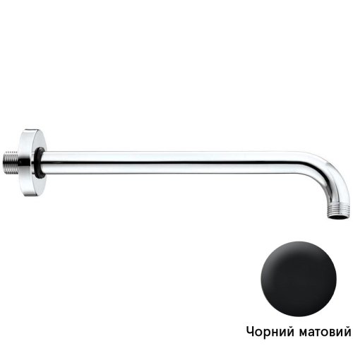 вбудований кронштейн для душу у стіну чорний матовий 350 мм Bossini H19000H00073003 Італія Купити вбудований кронштейн для душу у стіну чорний матовий 350 мм Bossini H19000H00073003 Італія в Києві vannaja.kiev.ua