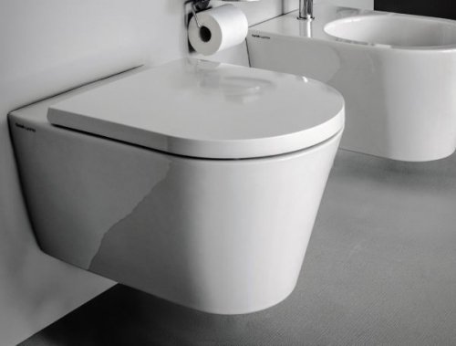 Купить взрослый подвесной унитаз без ободка H8203370000001 Kartell by Laufen 370X545 мм в Киеве vannaja.kiev.ua
