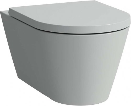 Купить серого цвета подвесной унитаз качественный европейский H8203377590001 Kartell by LAUFEN LCC Настенный унитаз без оправы 545 мм в Киеве vannaja.kiev.ua