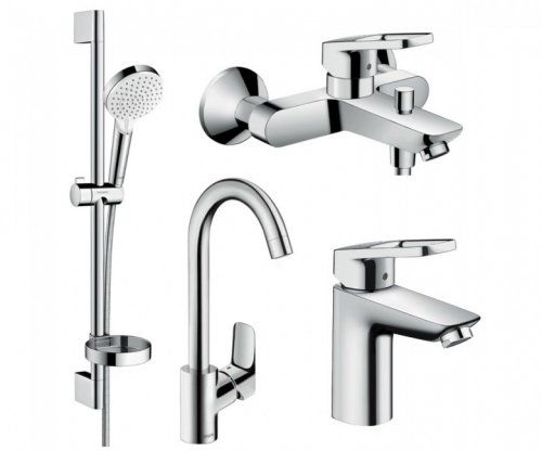 Купить Наборами краны для ванной и кухни HANSGROHE 1142019 Logis LOOP 20200004 смесителей 71151000 + 71244000 + 26553400 + 71835000 в Киеве vannaja.kiev.ua
