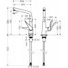 Купити Hansgrohe 14823000 Metris 14823 Змішувач для Кухні з Можливістю Установки Перед Вікном Одноважільний Колір Хром в Києві vannaja.kiev.ua