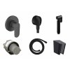 Купить Черные матовый Гигиенический комплект Hansgrohe Vernis Blend Noken Round 20220001 Matt Black скрытый монтаж в Киеве vannaja.kiev.ua