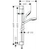 Купити Hansgrohe 26582400 Croma Select E 265824 Душовий Набір з Душовий Штангою 650 мм Ручним душем (три типи струменя) Душовим шлангом 1600 Колір Хром в Києві vannaja.kiev.ua