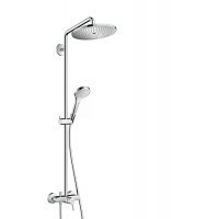 26900670 hansgrohe Vernis Shape 240 1jet showerpipe матовый черный с термостатом для ванны душевая стойка с доставкой в Киеве и гарантией