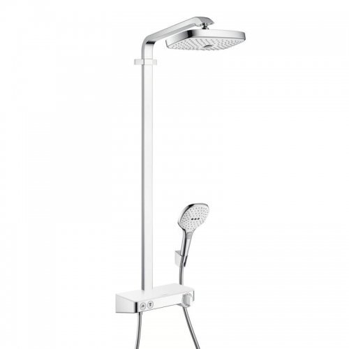 Купить Hansgrohe 27126400 Showerpipe 271264 Душевая Система Raindance Select E 300 2jet Цвет - БЕЛЫЙ / Хром Кнопочное управление) в Киеве vannaja.kiev.ua