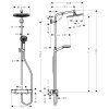 Купить Hansgrohe 27267000 + 40511000 LOGIS + Crometta S 240 1jet Showerpipe Душова система Три Гачка в подарунок в Киеве vannaja.kiev.ua