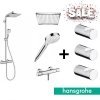 Купить Hansgrohe 27271000 + 40511000 Crometta E 240 1jet Showerpipe Душевая Стойка со Смесителем-Термостатом хром + набор крючков хром в Киеве vannaja.kiev.ua