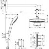 Купити Hansgrohe 27294000 Croma Select E 27294 Душовий Комплект Душова Система з Верхнім Душем Ручним Душем і термостатичні змішувачі для Прихованого Монтажу Колір Хром в Києві vannaja.kiev.ua