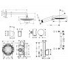 Купить Hansgrohe 27297000 Raindance Select S 27297 Душевая Система с Верхним душем 240 мм Ручным душем и термостатическим смесителем для скрытого монтажа цвет хром в Киеве vannaja.kiev.ua