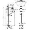 Купить Hansgrohe 27351400 Croma Select S 273514 Душевая стойка термостатом верхним душем 180 мм двумя типами струи и ручным душем цвет хром в Киеве vannaja.kiev.ua