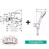 HANSGROHE 31940000 + 26666400 FOCUS E2 Змішувач для Ванни з Душовим набором Гарнітур Crometta-100 Купити HANSGROHE 31940000 + 26666400 FOCUS E2 Змішувач для Ванни з Душовим набором Гарнітур Crometta-100 в Києві vannaja.kiev.ua