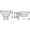 Купить Мыльница Hansgrohe 41715000 Logis Universal настенный крепеж скрытый монтаж, стекло, хром в Киеве vannaja.kiev.ua