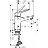Hansgrohe 71030000 Novus 71030 Смеситель для Раковины 100 однорычажный со сливным гарнитуром Купить Hansgrohe 71030000 Novus 71030 Смеситель для Раковины 100 однорычажный со сливным гарнитуром в Киеве vannaja.kiev.ua